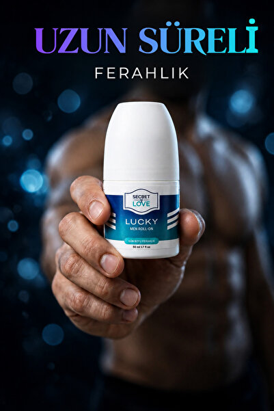 SECRET OF LOVE Lucky Men Roll-On Erkek Deodorant 50 ml Gün Boyu Ferahlık