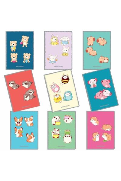 narcissus Caiet scolar / caiet Kawaii A5, 32 file, hartie 80 g/m², in carouri...