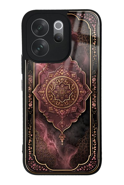 Spoyi غطاء هاتف لامع بتصميم ميدالية عثمانية من خشب الورد لهاتف Vivo V70