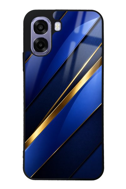 Spoyi Oppo A6T Sapphire Gold Edge Design Glossy Phone Case