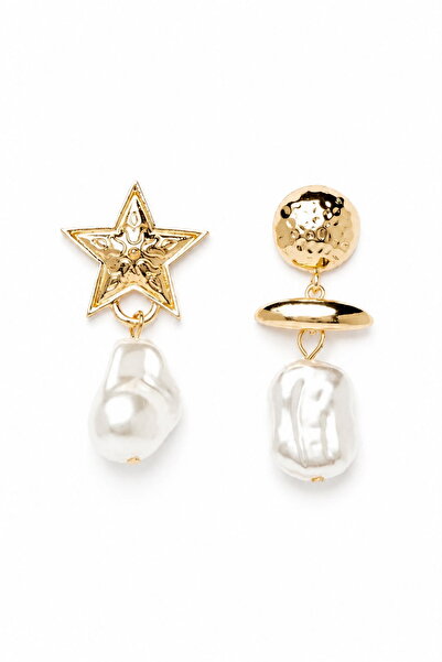 DEMOKAN Women's Earrings Vip Series Star Dangle Pearl Earrings