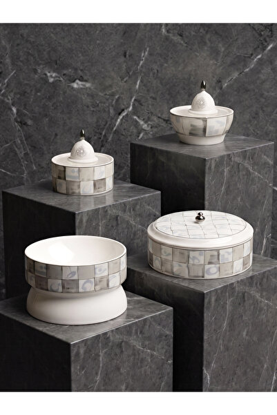 KOZE Ceramic Serving & Entertaining Collection 4-Piece Bowl Set - Versatile f...