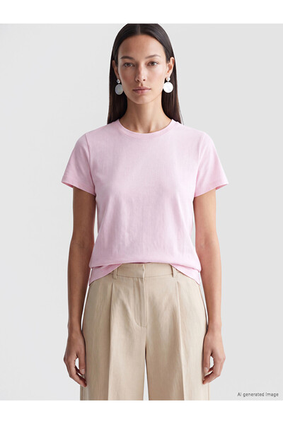 LC Waikiki Lcwaikiki Basic Pink Crew Neck Slim Fit Women's Bodysuit