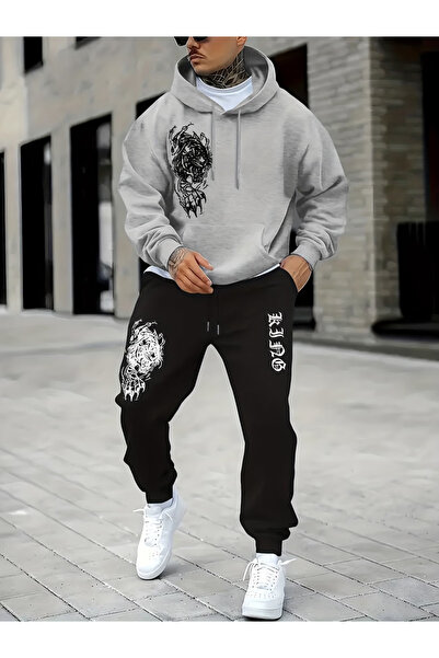 valeriae Calle 00 Urban Street Style 3 Threaded Rastered Sweatpants Set