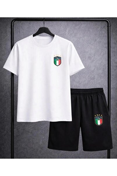 CLOTHES33 T-Shirt Shorts 2-Piece Combination Thin Summer Sweat-Absorbing Ital...