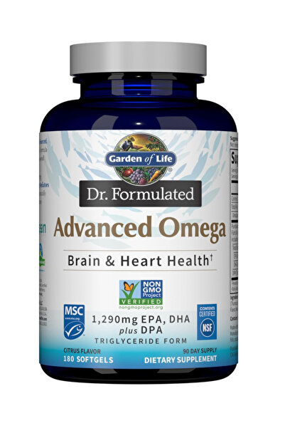 GARDEN OF LIFE Dr. Formulated Advanced Omega Fish Oil, 1,290mg EPA DHA & DPA ...