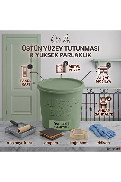 caxcolors CAX Colors Parlak Boya 1 L - Panel Kapı, Demir ve Ahşap Boyası (Yük...