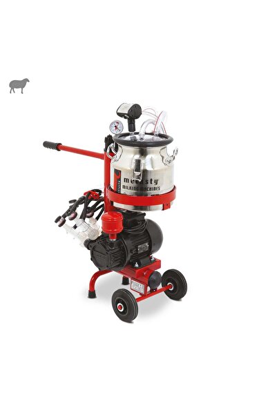 Melasty Micro İkili Koyun Süt Sağma Makinesi (Krom Güğüm-Silikon Memelik) (Kuru)