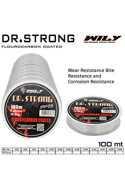 Wily Dr. Strong Fluoro Carbon Coated 100 Mt