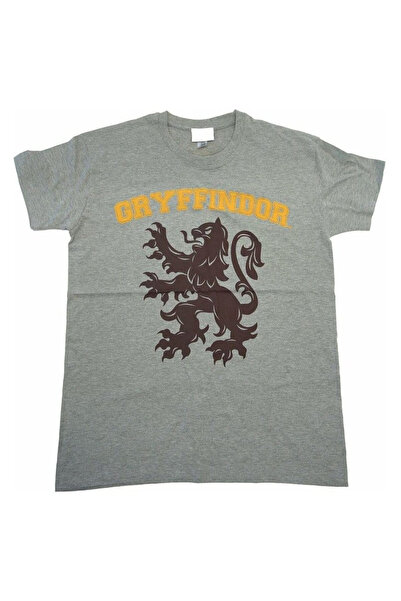 CID Tricou barbati CID, Harry Potter Gryffindor, gri, fabricat din material d...