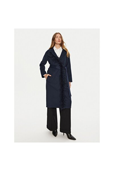 TWINSET Palton de lână pentru femei 242TP2065 Bleumarin