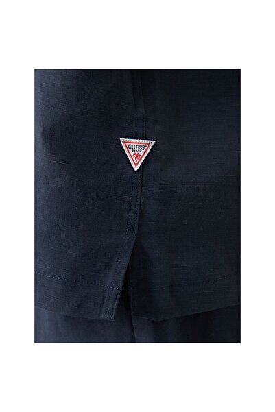 Guess Cămașă bărbătească F6GH01WN202 Bleumarin