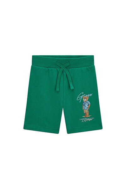 Guess Șorturi sport băieți N6GD04KA6R4 Verde