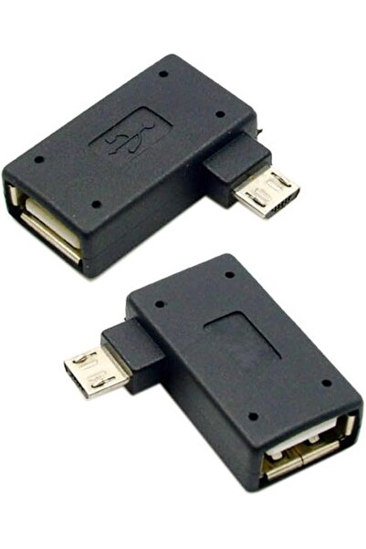 Generic 2pcs 90 Degree Left & Right Angled Micro USB 2.0 OTG Host Adapter wit...