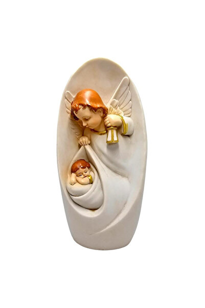 OEM Figurina Art Sacrum Inger Paza cu lanterna multicolor 19cm