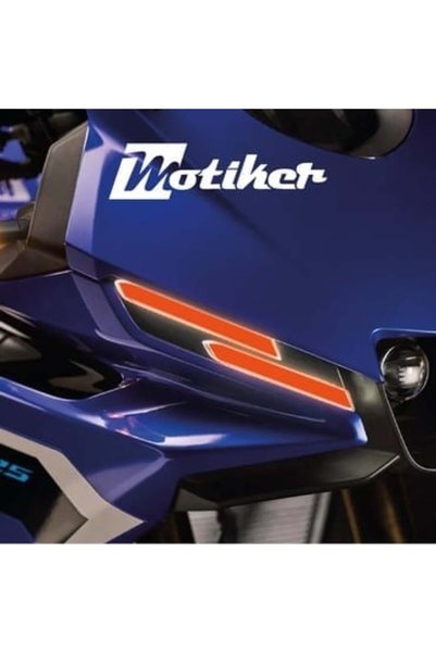 Motiker Yamaha YZF-R25 Far Sticker Far Folyo Renkli Kırmızı
