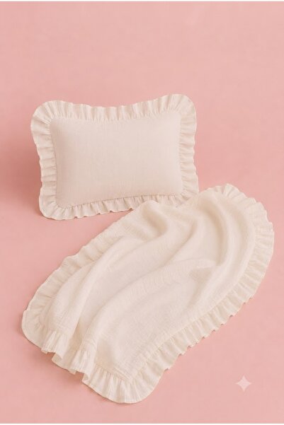 DOSİN Baby Girl and Boy 100% Cotton Muslin Pillowcase & Blanket Set Hospital ...