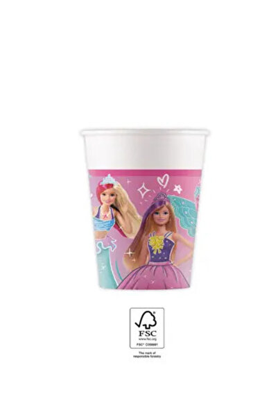 Procos Pahar hartie Barbie 8 bucati 200ml