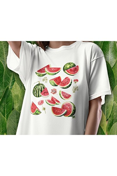 Grafftee Clothing Watermelon Fruit Printed Unisex Oversize T-Shirt