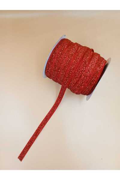 hobimixhobimix Red Silvery Velvet Ribbon- 1 Cm- 8 Meters
