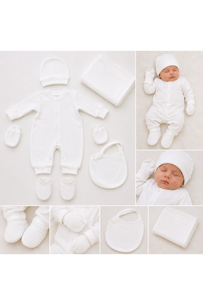CLOTHS Newborn Baby Set 7 Pieces for Boys - 100% Cotton - Made in Egypt