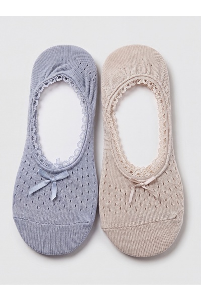 LE VISSION TEKSTİL 2-Pack Women's Cotton Ballerina Socks