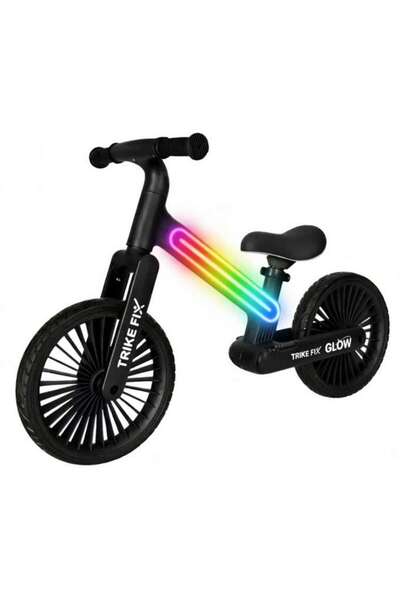 Ikonka Ποδήλατο ισορροπίας Trike Fix Glow με πλαίσιο LED RGB – Μαύρο