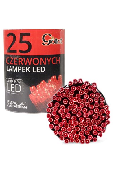 Goliat Lumini de brad 25 LED-uri cu baterii, roșii