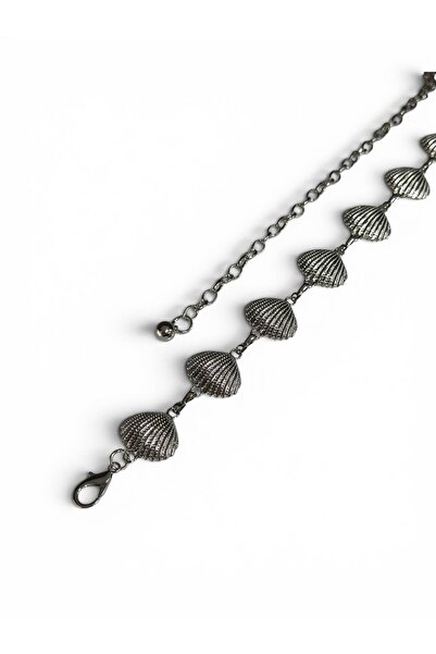 Kemerix Women's Silver Mussel Detailed Chain Belt Waist Belt Dress Belt Skirt...