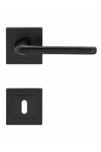 Condi Collection Iron Square Black Room Aluminum Door Handle