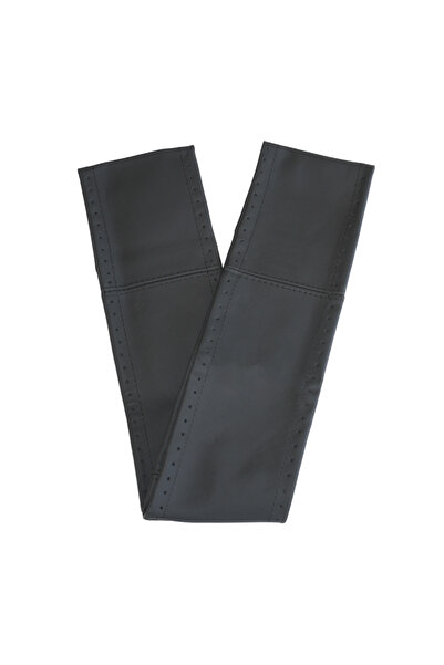 Umbrella Husă volan cu șnur, din piele, neagră, 42-43 cm