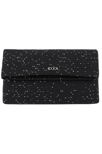 DOCA Γυναικεία βραδινή τσάντα clutch 23197 μαύρη
