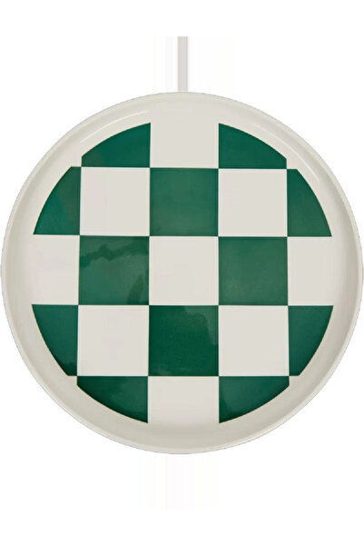 Evendi Plate, White/Green