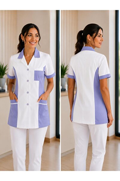 MGZ Work Staff Hospital Student Cleaning Apron (Shirt Collar)