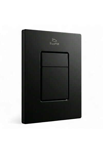 Black even Matte Black Square Wall Mounted Siphon Pressure Face - Black Evn