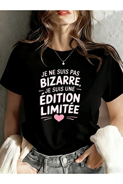 NOURAM تي شيرت مطبوع عليه الجملة الفرنسية "I Not Weird, I Am Limited Edition"...