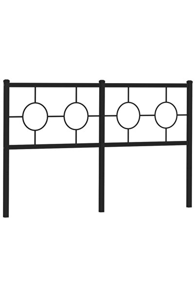 vidaxl Tăblie de pat de schimb metalică, negru, 150 cm