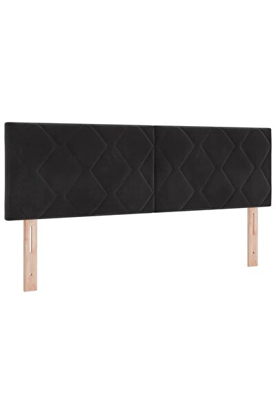 vidaxl Tăblie cap Negru 144 cm Catifea