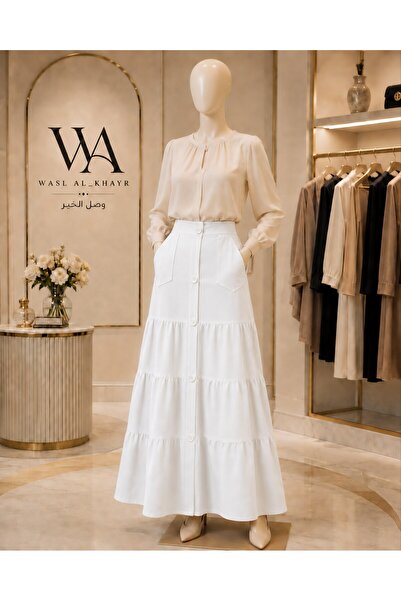 WASL ALKHAIR Women's Stylish Skirt with Functional Pockets and Front Buttons ...