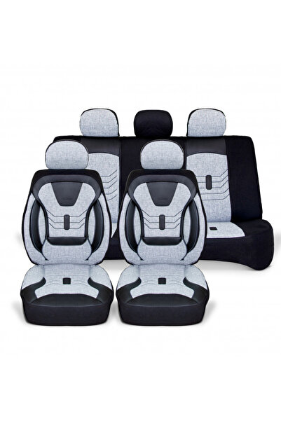 DELUXETUNING Set huse scaune auto universale seria KETEN, material textil gri...