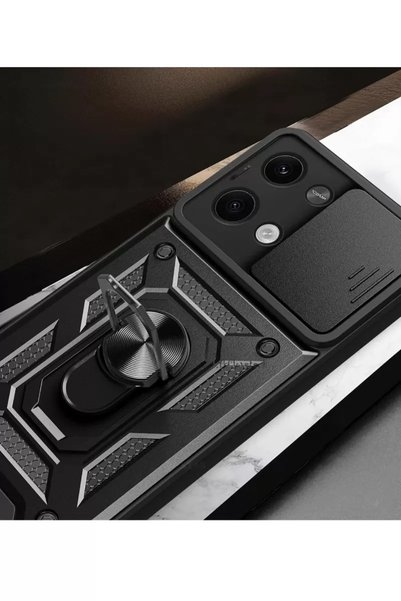 Bezos حافظة متوافقة مع هاتف Xiaomi Poco X6 مصنوعة من السيليكون مع حلقة عدسة -...