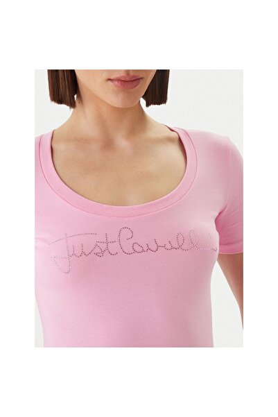 Just Cavalli Tricou de damă 80PAHE22 CJ112 Roz