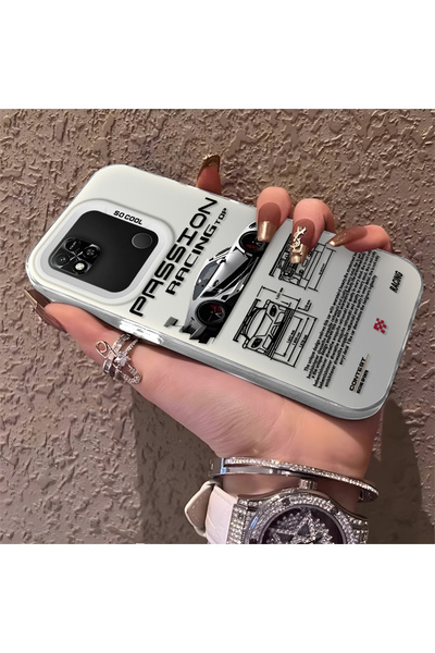 PATTERNOVA Redmi 9C/10A Uyumlu Minimalist spor araba kılıf, estetik çarpma ko...