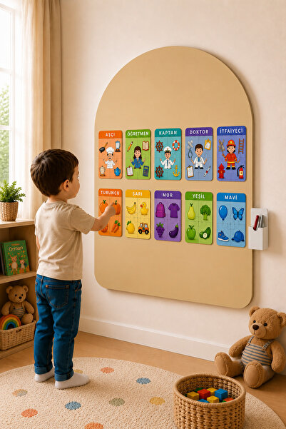 Zigo Toys Eğitici Manyetik Puzzle Seti Renkler ve Meslekler – 12'li 60 Parça ...