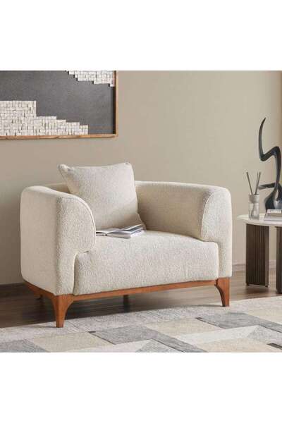 PAN HOME NAPNEST SINGLE SEATER SOFA - BEIGE