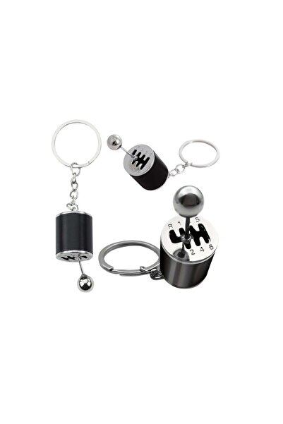 LEAN Breloc metalic pentru chei de cutie de viteze, 5 x 2.5 cm, negru, 26208