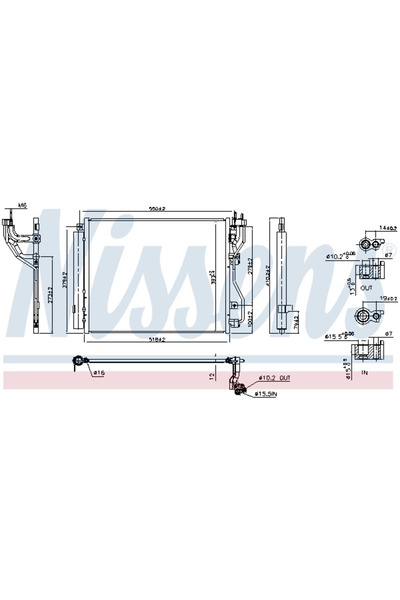 Nissens Radiator Condensator Aer Conditionat KIA OPTIMA/OPTIMA Sportswagon