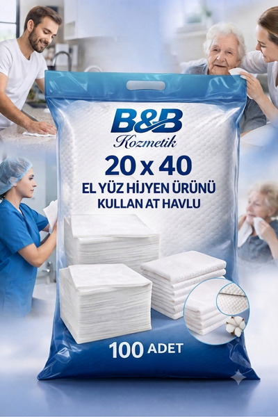 BB KOZMETİK Çok Amaçlı Tek Kullanımlık Hijyen Havlusu (40x20 cm) - 100 ADET