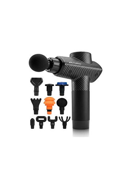 MalTec Pistol de masaj cu 10 capete interschimbabile, display LCD, 20 de vite...