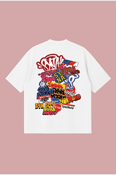 PURE POWER Αυτοκόλλητο Synaworld με στάμπα, Oversize Boxy Cut, Unisex, 100% β...